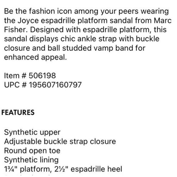 Mark Fisher White studded Joyce Espadrille platform sandals sz 9.5 M - Picture 12 of 12